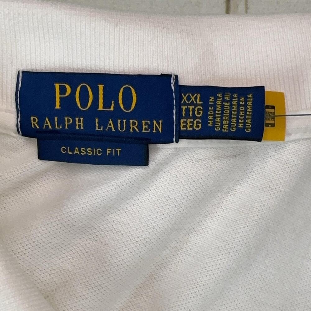 PRL Côte d'Azur Graphic Polo Shirt 2XL White Classic Fit Polo Ralph Lauren - Picture 9 of 13